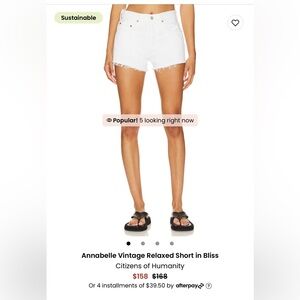 Citizen of humanity - Annabelle Short- white size 28
